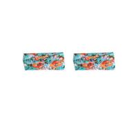 Set di 2 fasce per capelli all'uncinetto con stampa floreale leopardata fascia sportiva tie-dye accessori per lo styling dei capelli per lo yoga sportivo stampa floreale 1