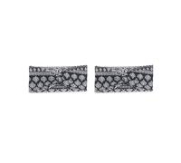 Set di 2 fasce per capelli all'uncinetto con stampa leopardata, fascia elastica per il sudore, accessori per lo styling dei capelli, per lo sport, corsa, stampa floreale 2