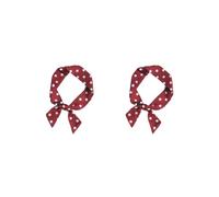Set di 2 fasce per capelli, decorazione per il collo, fascia per capelli, regalo per feste e feste, copricapo decorativo punteggiato cravatta foulard rosso