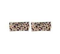 Set di 2 fasce sportive all'uncinetto fascia elastica per il sudore ad alta elasticità accessori per lo styling dei capelli per lo sport corsa leopardata stampa 5