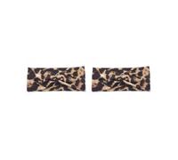 Set di 2 fasce sportive all'uncinetto tie-dye ampia ad alta elasticità accessori per lo styling dei capelli per lo sport, yoga, palestra, corsa, stampa leopardata 4