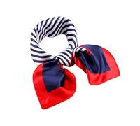 Set di 2 fazzoletti blu e rossi, accessori per costumi da marinaio, adatti per balli, feste, cosplay e celebrazioni, rosso, blu, bianco, 50 * 50 cm.