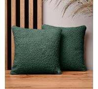 Set di 2 federe cuscini divano 30 x 30 cm Verde quadrato - in tessuto di ciniglia, con cerniera - federa cuscino 30x30 decorative per divano, soggiorno, camera da letto, ufficio