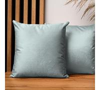 Set di 2 federe cuscini divano 45x45 cm menta quadrato - in tessuto velluto, con cerniera - federa cuscino 45x45 decorative per divano, soggiorno, camera da letto