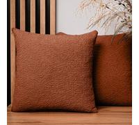 Set di 2 federe cuscini divano 50 x 50 cm Rame quadrato - in tessuto di ciniglia, con cerniera - federa cuscino 50x50 decorative per divano, soggiorno, camera da letto, ufficio