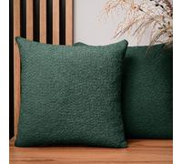 Set di 2 federe cuscini divano 50 x 50 cm Verde quadrato - in tessuto di ciniglia, con cerniera - federa cuscino 50x50 decorative per divano, soggiorno, camera da letto, ufficio