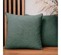 Set di 2 federe cuscini divano 55 x 55 cm Salvia quadrato - in tessuto di ciniglia, con cerniera - federa cuscino 55x55 decorative per divano, soggiorno, camera da letto, ufficio