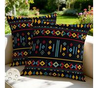 Set di 2 Federe Cuscini Divano 55x55 cm Estate Esterno Impermeabili Copri Cuscini per Divano Geometrico Primavera Copricuscino Federa Cuscino Moderno per Patio Giardino Balcone Soggiorno -GY171