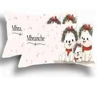 Set di 2 Federe Cuscino Letto, Decorativi Cuscini per Divano Carino Velluto Federa Cuscino 40x80,Rettangolare Cuscini per Divano, Cerniera Nascosta, Soggiorno, Esterno, Decorazione Cane 1 W0VJ-871