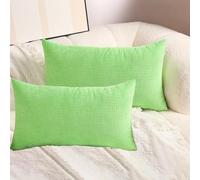 Set di 2 Federe Cuscino Pelose in Jacquard Estensibile Copri Cuscini Quadrato Copricuscino Rettangolare Protettore Cuscini Divano Letto Soggiorno Arredamento Casa(Frutta Verde,30x50 cm Pack of 2)