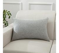 Set di 2 federe da 60 x 80 cm, design semplice e moderno, motivo pied de poule rettangolare, elegante decorazione grigia per camera da letto