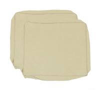 Set di 2 federe di ricambio impermeabili Oxford 600D per divano da patio, con cerniera, per uso esterno e interno (beige)