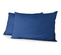 Set di 2 federe - HOME LINGE PASSION - 50 x 70 cm - Blu