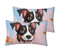 Set di 2 federe in lino con motivo Rat Terrier, con chiusura a cerniera, morbide e traspiranti, 30,5 x 50,8 cm, senza pieghe, per tutte le stagioni