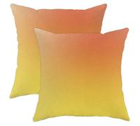 Set di 2 federe per cuscini a tema primaverile, moderne, eccentrici, naturali, come il caldo sole, giallo, arancione, in velluto, morbide, decorative, lavabili, per divano, ufficio, camera, dormitorio