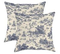 Set di 2 federe per cuscini con cavallo, rustiche pecore, coniglio, nessuno blu navy, con cerniera nascosta, per soggiorno, camera da letto, loft, ufficio, auto, decorazione 50 x 50 cm