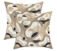 Set di 2 federe per cuscini con forme astratte, linee curve moderne e contemporanee, nessuna beige, in morbido velluto, lavabile, decorative per soggiorno, camera da letto, loft, ufficio, auto, 30,5 x