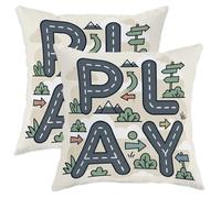 Set di 2 federe per cuscini con motivo a tema montagne stradali e moderne, con cerniera nascosta, per dormitorio, casa, camera da letto, soggiorno, divano, 45,7 x 45,7 cm