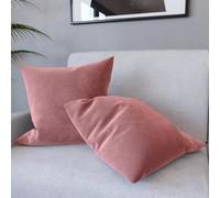 Set di 2 Federe Per Cuscini In Velluto Morbido e Resistente Copricuscini Per Divano Poltrona Soggiorno Arredo Arredamento Casa Design Moderno Elegante Con Cerniera Invisibile