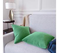 Set di 2 Federe Per Cuscini In Velluto Morbido e Resistente Copricuscini Per Divano Poltrona Soggiorno Arredo Arredamento Casa Design Moderno Elegante Con Cerniera Invisibile