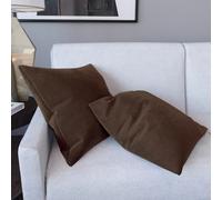 Set di 2 Federe Per Cuscini In Velluto Morbido e Resistente Copricuscini Per Divano Poltrona Soggiorno Arredo Arredamento Casa Design Moderno Elegante Con Cerniera Invisibile