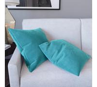 Set di 2 Federe Per Cuscini In Velluto Morbido e Resistente Copricuscini Per Divano Poltrona Soggiorno Arredo Arredamento Casa Design Moderno Elegante Con Cerniera Invisibile