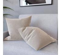 Set di 2 Federe Per Cuscini In Velluto Morbido e Resistente Copricuscini Per Divano Poltrona Soggiorno Arredo Arredamento Casa Design Moderno Elegante Con Cerniera Invisibile