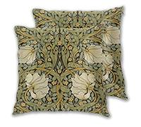 Set di 2 federe per cuscino con design a ventaglio di William Morris Pimpernel vintage per divano o camera da letto