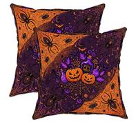 Set di 2 federe per cuscino con motivo "Jack-o'-Lantern and Poion", 50 x 50