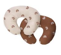 Set di 2 federe per cuscino da allattamento neutro, 57,1 x 45,7 cm, per neonati e ragazze, per allattamento al seno (stile arcobaleno bohémien)