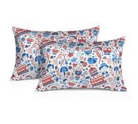 Set di 2 federe per cuscino da uomo con tazza da tè britannica con cerniera, regalo di compleanno per amici, cugini femminili, grazie, 50 x 80 cm