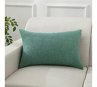 Set di 2 federe rettangolari 60 x 80 cm - elegante e moderna semplicità - design pied de poule - varietà di colori - verde misto tessuto - Home Decor Essentials