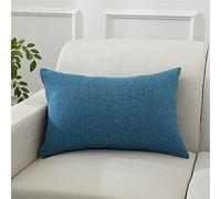 Set di 2 federe rettangolari blu navy, 60 x 70 cm, semplicità, design pied de poule, varietà di colori, tessuto per la decorazione della casa