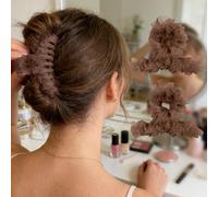 Set di 2 fermagli per capelli da donna, in rete di squalo, spessi e sottili, accessori per lo styling dei capelli, per uso quotidiano, ufficio, viaggi