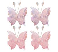 Set Di 2 Fermagli Per Capelli Per Ragazze, Fermagli Per Capelli Per Bambini, Fermagli Per Capelli A Farfalla Per Ragazze, Accessori Per Capelli Rosa Per Ragazze, Viola)