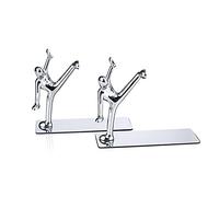 Set di 2 fermalibri antiscivolo in lega resistente, antiscivolo, per riviste, quaderni, libri, decorazione per scaffali, scrivania, resistente