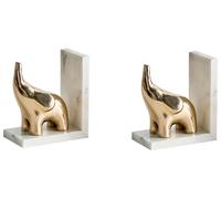 Set di 2 fermalibri Marmo Oro