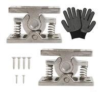 Set di 2 fermaporta per camper, con chiusura salda, per rimorchi, veicoli marini e spazi interni, in lega di zinco (acciaio inossidabile)