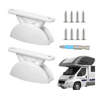 Set di 2 fermaporta per camper, set di 2 durevoli, design semicircolare in metallo, supporto di alta qualità per rimorchi, furgoni, trasformazione, da campeggio