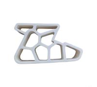 Set di 2 fermaporta per porte scorrevoli, cuneo antiscivolo in ABS per balcone e terrazza, montaggio semplice senza foratura, design resistente alle intemperie per casa e ufficio, bianco/nero (bianco)