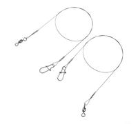 Set di 2 fili da pesca con perno girevole e chiusura a scatto DuoLock per pesci predatori, in acciaio inossidabile, funzione anti avvolgimento per proteggere la lenza (30 cm, 14 kg)