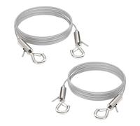 Set di 2 fili regolabili in acciaio inox con gancio da 1 m e 2 m, per cornici artistiche in vetro, può contenere fino a 45,4 kg di filo per appendere cornici artistiche