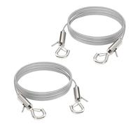 Set di 2 fili regolabili in acciaio inox con gancio da 1 m e 2 m, per cornici artistiche in vetro, può contenere fino a 45,4 kg di filo per appendere cornici artistiche