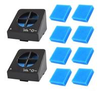 Set di 2 filtri di ricambio e 8 filtri in cotone compatibili con aspirapolvere Eureka NEW400 Wet Dry per supportare un flusso d'aria costante e un'efficace filtrazione della polvere