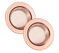 Set di 2 Filtri for Lavello Cucina 11,2cm, Cestello in Acciaio Inox Anti-Otturazione for Lavelli e Lavandini Standard(Oro rosa)