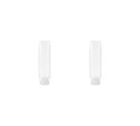 Set di 2 flaconi da viaggio per gel doccia e dentifricio, riutilizzabili, a prova di perdite, dispenser comprimibile, accessori per tubi, 50 ml, trasparenti