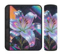 Set di 2 fodere colorate di giglio calla per cintura di sicurezza per liberare lo stress sul collo e sulle spalle per borsa funda para cinturón de carro