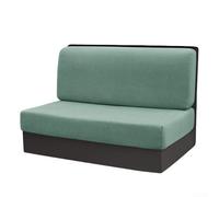 Set di 2 fodere per divano per camper, rimorchio, cabina, in tessuto elasticizzato, per schienale e cuscino del sedile, lavabile in lavatrice, colore verde