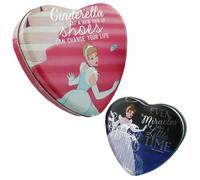 Set Di 2 Forma Cuore Conservazione Lattine/Gioielli Scatole - Disney Cinderella
