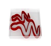 Set di 2 formine a forma di serpente per biscotti e fondente, 5 cm + 8 cm